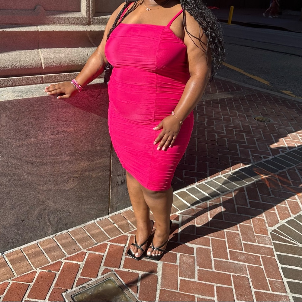 Elegant Hot Pink Dress